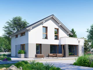 Fertighaus Point 144 von Danwood Schlüsselfertig ab 301000€, Satteldach-Klassiker Außenansicht 1