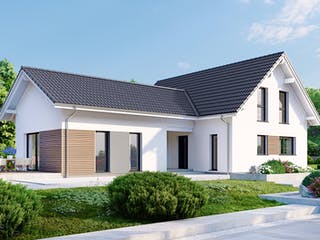 Fertighaus Privat 174 von Danwood Schlüsselfertig ab 411900€, Satteldach-Klassiker Außenansicht 2