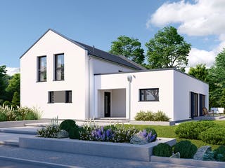 Fertighaus Privat 191 von Danwood Schlüsselfertig ab 433400€, Satteldach-Klassiker Außenansicht 1