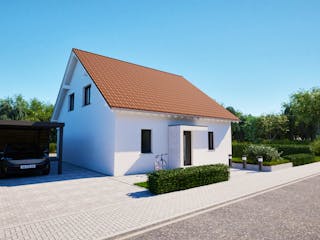 Massivhaus Entwurf NB153 von FAVORIT Massivhaus, Satteldach-Klassiker Außenansicht 6