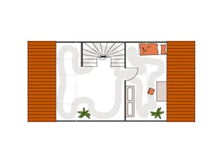 Massivhaus ICON S Reihenhaus mit Satteldach von Dennert Massivhaus, Satteldach-Klassiker Grundriss 3