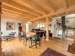 Blockhaus D109 Fehlings-Kopfmann von Frammelsberger R. Ingenieur-Holzbau, Cubushaus Innenansicht 1