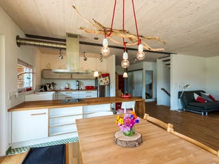 Blockhaus D146 Köstler von Frammelsberger R. Ingenieur-Holzbau, Satteldach-Klassiker Innenansicht 2