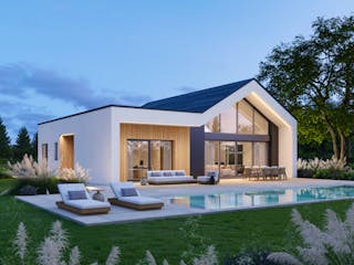 Fertighaus ELK Vision 138 von ELK, Bungalow Außenansicht 1