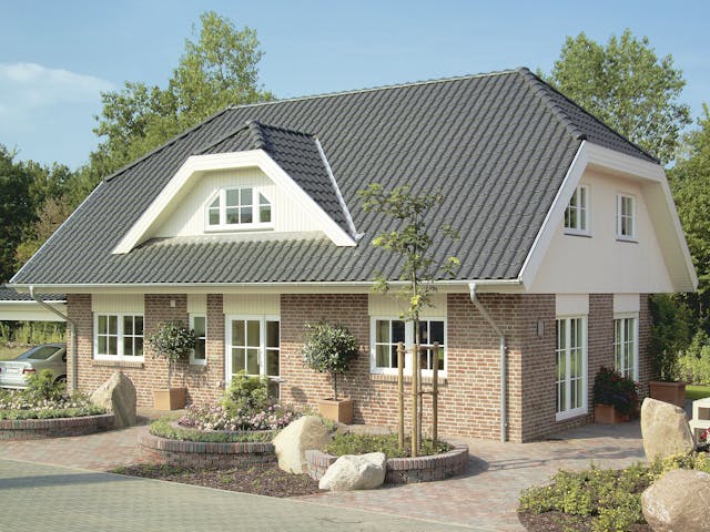Fertighaus Glücksburg von Danhaus Deutschland Schlüsselfertig ab 431266€, Satteldach-Klassiker Außenansicht 1