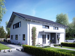 Fertighaus Doppelhaus 25-125 von Hanse Haus Schlüsselfertig ab 367522€, Satteldach-Klassiker Außenansicht 1