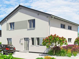 Fertighaus Duett 114 von Fingerhut Haus Schlüsselfertig ab 368872€, Satteldach-Klassiker Außenansicht 1