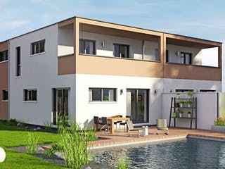 Fertighaus Duett 129 von Fingerhut Haus Schlüsselfertig ab 422373€, Cubushaus Außenansicht 2