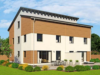 Fertighaus Duett 175 von Fingerhut Haus Schlüsselfertig ab 482163€, Pultdachhaus Außenansicht 1