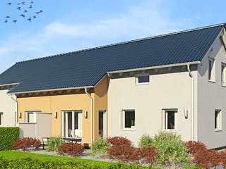 Fertighaus Duett 95 von Fingerhut Haus Schlüsselfertig ab 340691€, Satteldach-Klassiker Außenansicht 2