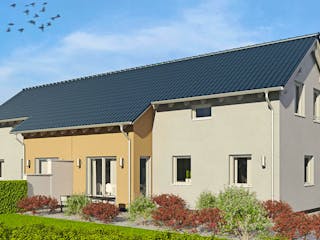 Fertighaus Duett 95 von Fingerhut Haus Schlüsselfertig ab 340691€, Satteldach-Klassiker Außenansicht 2