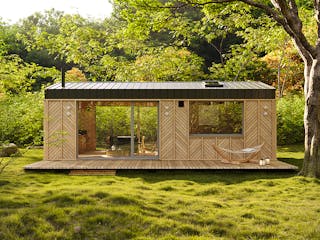 Fertighaus Tiny Haus Dwellii Barn von Dwellii House, Bungalow Außenansicht 2