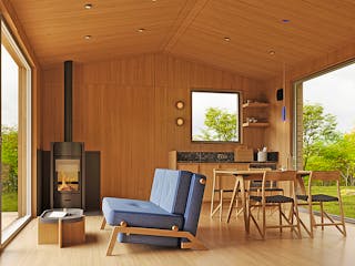 Fertighaus Tiny Haus Dwellii Barn von Dwellii House, Bungalow Innenansicht 1