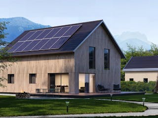 Fertighaus Bestseller Family 150 von BoHolz Haus Schlüsselfertig ab 427206€, Satteldach-Klassiker Außenansicht 2