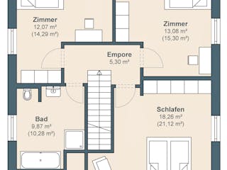 Fertighaus Aktionshaus Hans Weber Edition 1 von WeberHaus Ausbauhaus ab 310000€, Satteldach-Klassiker Grundriss 2