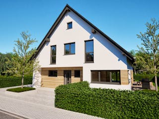 Massivhaus Entwurf NB174 von FAVORIT Massivhaus, Satteldach-Klassiker Außenansicht 9