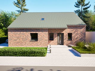 Massivhaus Entwurf PR152/58 von FAVORIT Massivhaus, Satteldach-Klassiker Außenansicht 8