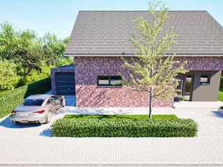 Massivhaus Entwurf NB155 von FAVORIT Massivhaus, Satteldach-Klassiker Außenansicht 11