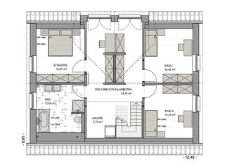 Massivhaus Kapitänshaus 180 von ECO System HAUS Schlüsselfertig ab 385500€, Satteldach-Klassiker Grundriss 2