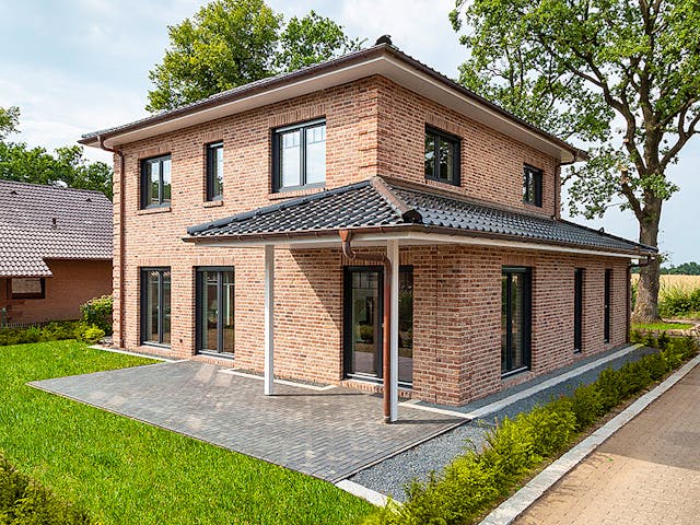 Massivhaus Stadtvilla 160 III von ECO System HAUS Schlüsselfertig ab 394900€, Stadtvilla Außenansicht 1