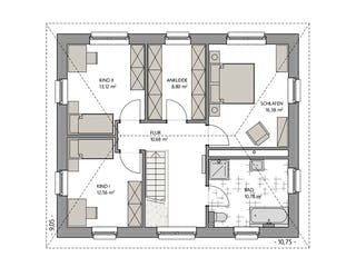 Massivhaus Stadtvilla 150 von ECO System HAUS Schlüsselfertig ab 324500€, Stadtvilla Grundriss 2