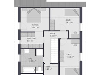 Massivhaus Entwurf NB142 von FAVORIT Massivhaus, Satteldach-Klassiker Grundriss 2