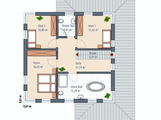 Fertighaus Edition Select 156 von Wolf-Haus Schlüsselfertig ab 395675€, Stadtvilla Grundriss 2