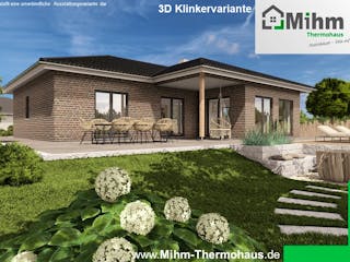 Massivhaus Bungalow120WD von Mihm Thermobau, Bungalow Außenansicht 2