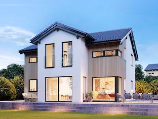 Fertighaus ELK Design 149 - Satteldach von ELK Fertighaus, Satteldach-Klassiker Außenansicht 1