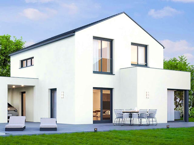 Fertighaus ELK Now 107 - Satteldach von ELK Fertighaus, Satteldach-Klassiker Außenansicht 1