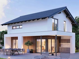 Fertighaus ELK Now 117 - Satteldach von ELK Fertighaus, Satteldach-Klassiker Außenansicht 3