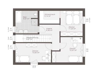Fertighaus ELK Now 129 - Satteldach von ELK Fertighaus, Satteldach-Klassiker Grundriss 2