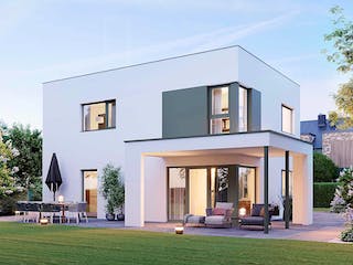 Fertighaus ELK Life 129 - Flachdach von ELK Fertighaus, Cubushaus Außenansicht 1