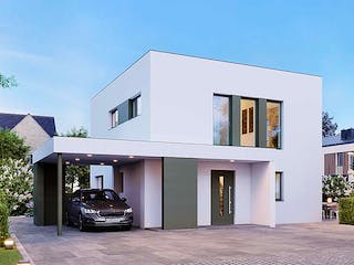 Fertighaus ELK Life 129 - Flachdach von ELK Fertighaus, Cubushaus Außenansicht 2