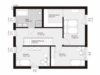 Fertighaus ELK Life 143 - Flachdach von ELK Fertighaus, Cubushaus Grundriss 2