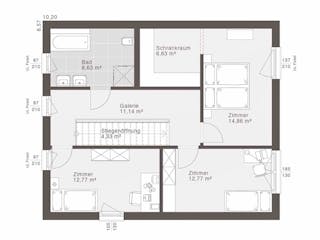 Fertighaus ELK Now 143 - Satteldach von ELK Fertighaus, Satteldach-Klassiker Grundriss 2
