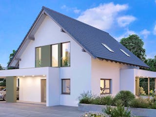 Fertighaus ELK Now 143 - Satteldach von ELK Fertighaus, Satteldach-Klassiker Außenansicht 3