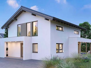 Fertighaus ELK Now 143 - Satteldach von ELK Fertighaus, Satteldach-Klassiker Außenansicht 4