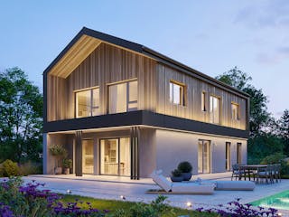 Fertighaus ELK Vision 178 von ELK Fertighaus, Satteldach-Klassiker Außenansicht 4