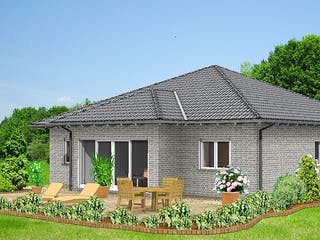 Fertighaus ONE - 114-W von Erkens Holztechnik Ausbauhaus ab 145000€, Bungalow Außenansicht 4