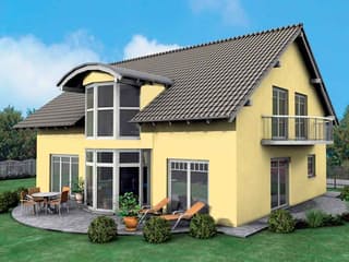 Massivhaus Exklusiv von Wagener Systemhausbau Schlüsselfertig ab 469000€, Satteldach-Klassiker Außenansicht 1