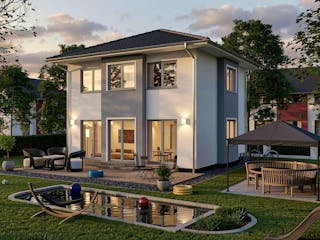 Massivhaus Stadthaus 116 von TIMOWA Massivhäuser Schlüsselfertig ab 275900€, Stadtvilla Außenansicht 2