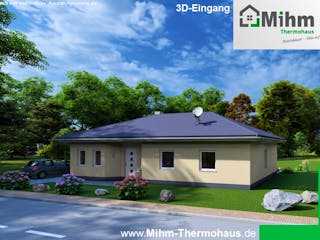 Massivhaus Bungalow120WD von Mihm Thermobau, Bungalow Außenansicht 4