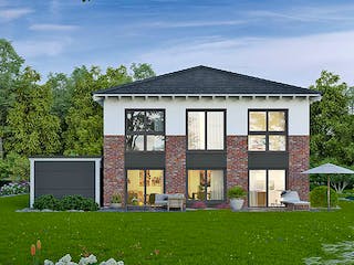 Massivhaus Citylife 148 edition von FAVORIT Massivhaus Schlüsselfertig ab 370260€, Stadtvilla Außenansicht 2