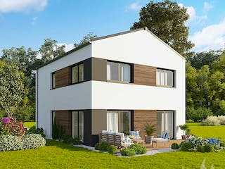 Massivhaus Concept Design 122 edition - Satteldach von FAVORIT Massivhaus Schlüsselfertig ab 304590€, Außenansicht 1