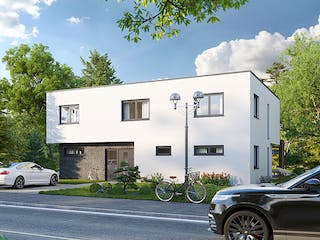 Massivhaus Concept Design 245 edition von FAVORIT Massivhaus Schlüsselfertig ab 530310€, Cubushaus Außenansicht 2