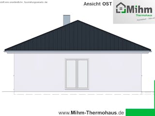 Massivhaus Bungalow90WD von Mihm Thermobau, Bungalow Außenansicht 10