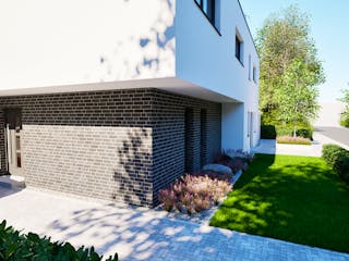 Massivhaus Entwurf PR171-78 von FAVORIT Massivhaus, Cubushaus Außenansicht 3