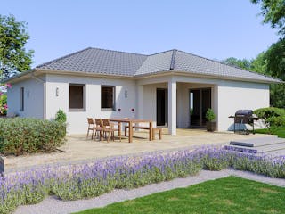 Massivhaus Bungalow Aurich von Febro Massivhaus Schlüsselfertig ab 211300€, Bungalow Außenansicht 4