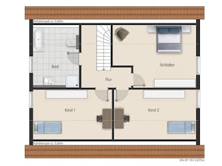 Massivhaus Einfamilienhaus Königssee von Febro Massivhaus Schlüsselfertig ab 281200€, Satteldach-Klassiker Grundriss 2